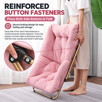 Fauteuil de salon pliable moderne avec repose-pieds assorti, fauteuil de détente en peluche douce pour salon, chambre à coucher, relaxation en intérieur