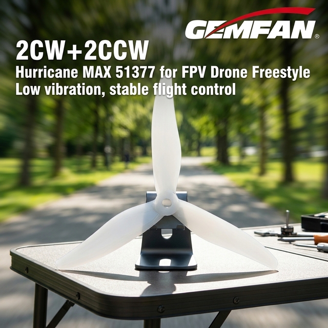 GEMFAN 51377-3 5 Inch Freestyle FPV Drone Propeller 3 Blade CW CCW Racing Propeller for Precise Control Fast Response