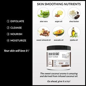 Gommage corporel lissant naturel en gros - <span class=keywords><strong>Sel</strong></span> de la Mer Morte riche en minéraux et huiles biologiques (Argan, Karité, Jojoba) pour une peau soyeuse - Product Image 4