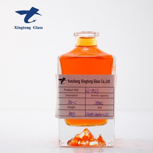 Tequila vuông chai Whisky <span class=keywords><strong>Vodka</strong></span> Thủy Tinh Độc Đáo tùy chỉnh rượu chai các nhà sản xuất 268ml 300ml nước trái cây Chai Thủy Tinh tại Trung Quốc - Product Image 6