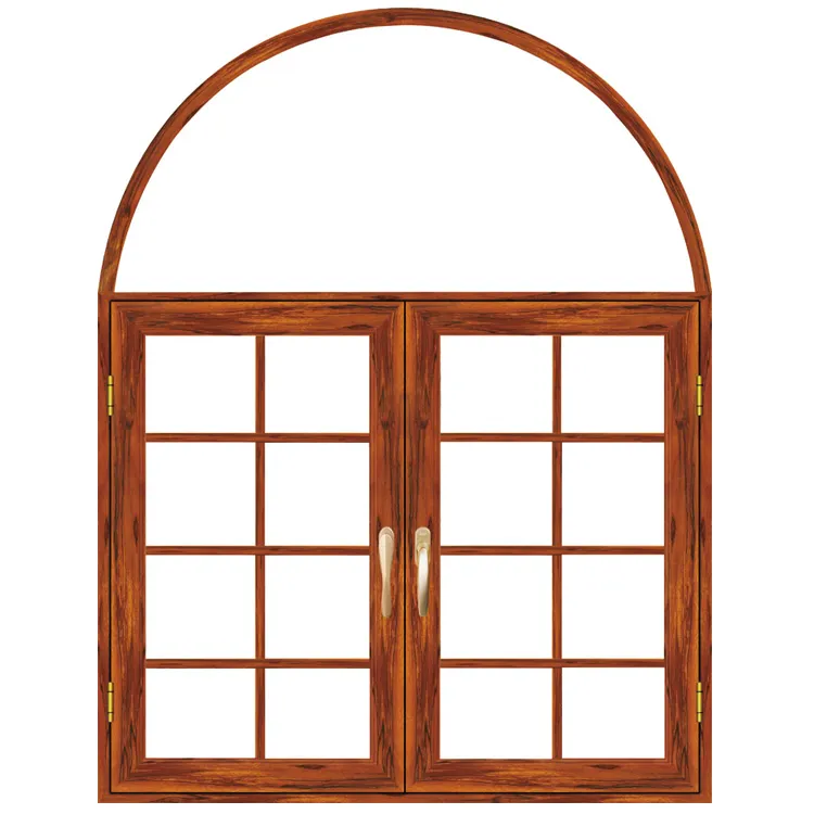 Arch window french casement windows aluminum glass door with grill design