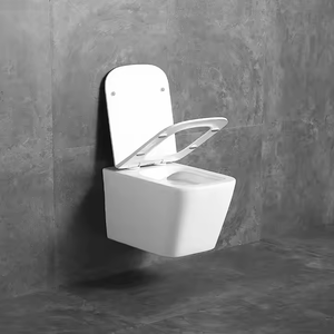YIDA, artículos sanitarios cuadrados modernos, <span class=keywords><strong>inodoro</strong></span> de cerámica de una pieza montado en la pared, <span class=keywords><strong>inodoro</strong></span> colgante sin montura, <span class=keywords><strong>inodoro</strong></span> colgado en la pared con trampa en P - Product Image 4