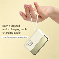 Câbles intégrés et certifiés 3C, charge rapide PD 22,5 W, 10000 mAh, batterie externe compacte