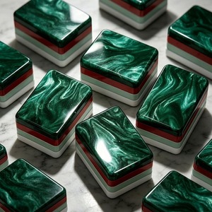 Fichas de Mahjong Ligeras Premium Tablevibe con Diseño de Ciervo Navideño y Copo de Nieve para Entretenimiento en Fiestas - Product Image 3