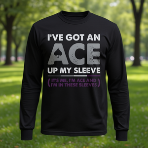 Tengo un as en la manga, camiseta de manga larga Panromantic Asexual Pride - Product Image 3