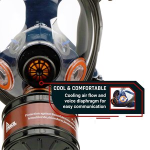 Respirateur de survie intégral Masque à gaz chimique à haute efficacité Double filtre réutilisable Anti-smog Respirateur chimique industriel - Product Image 3