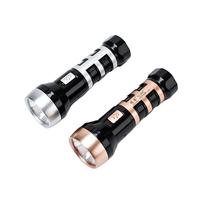Lampe de poche LED portable pour éclairage d'urgence en cas d'incendie, étanche à la poussière, protection contre les surcharges, lumière forte 3W, rechargeable