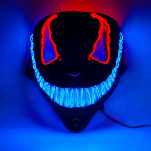 Masque fantôme d'Halloween lumineux à LED, respirant, réutilisable, écologique, en plastique, papier de soie, EVA, PC – Idéal pour les fêtes et les soirées – Grande Vente - Product Image 4