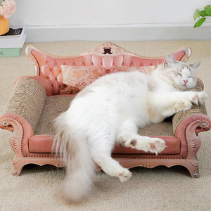 Wholesale Luxury Cat <strong>Scratcher</strong> Sofa Recycled Corrugated Cardboard Design Thick Scratch Pad Bed Multi-functional Cat <strong>Lounge</strong> - Product Image 2