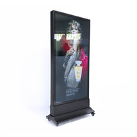 Kotak Lampu LED Hitam Slim Ukuran Kustom untuk Iklan, Papan Poster Bercahaya untuk Pajangan Bioskop, Hotel, Restoran