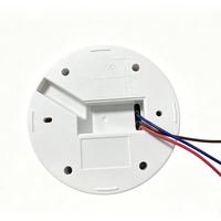 Détecteur de mouvement PIR de plafond SanJin 360°, 110-240VAC, détection jusqu'à 12m, charge d'ampoule max. 1200W, temps et luminosité réglables, éclairage intérieur à économie d'énergie