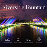 Fuente Musical Flotante Personalizada para Ríos y Riberas - Automatización de Paisajes RGB - Resistente a la Intemperie SS316 CE RoHS Directo de Fábrica