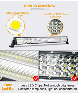 22 32 42 52 pouces <span class=keywords><strong>LED</strong></span> barre lumineuse de travail pour voitures 4 rangées lumière de conduite pour 4x4 tracteur de route 4WD SUV pour <span class=keywords><strong>Scania</strong></span> camion éclairage extérieur - Product Image 5