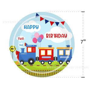 Train Birthday Party Supplies Paper Plate Napkin <b>Cup</b> <b>Set</b> Disposable Tableware Kids Party Decorations - Product Image 3