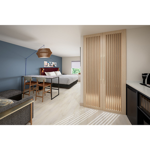 <span class=keywords><strong>Atwell</strong></span> Suites Hotelmöbel Maßgefertigte Melamin 5-Sterne-Hotelmöbel-Design Langlebige Holz-Badezimmer-TV-Wandpaneele für Apartments - Product Image 4