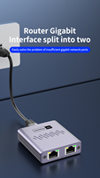 Kabel daya USB termasuk 1000Mbps RJ45 Ethernet Splitter 100Mbps jaringan ekstensi konektor jaringan switch kategori produk