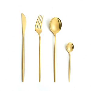 Ensemble de couverts de luxe nordique populaire en acier inoxydable 18/10, fourchettes, cuillères et couteaux, idéal pour les mariages - Product Image 1