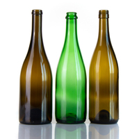 Bouteille de vin en verre dépoli créative en gros de 750 ml avec bouchon à vis et sérigraphie