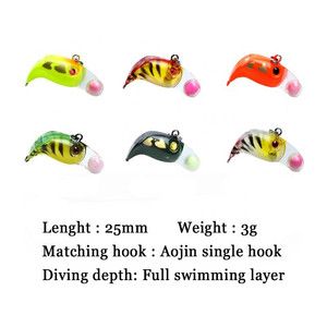 WEIHE Mini Vib Isca Vibração Iscas De Pesca 25mm 2.5g Afundando Wobblers <span class=keywords><strong>Pike</strong></span> Equipamento De Pesca - Product Image 2