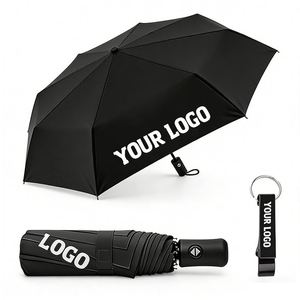 Parapluie promotionnel avec logo personnalisé, vente en gros pour cadeaux d'entreprise, événements, parapluies durables résistants aux UV - Product Image 1