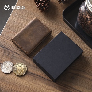 TILONSTAR TVC302C Portafoglio Trifold in Vera <span class=keywords><strong>Pelle</strong></span> Crazy Horse e Alluminio con Protezione RFID e Porta Carte Pop-up per <span class=keywords><strong>Uomo</strong></span> - Product Image 6