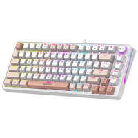 Teclado Mecánico para Juegos RAIKU GK83 de 83 Teclas, Interruptor Mecánico Real, Retroiluminación RGB, Soporte de Doble Etapa, Cable Desmontable para PC y Esports