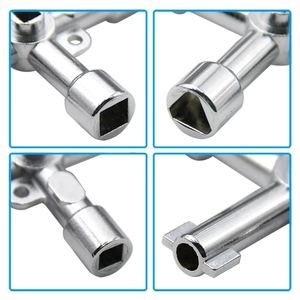 Set di Attrezzi 4 in 1 con Chiave a Brugola Argentata, Cacciavite a Triangolo e Quadrangolo per Quadri Elettrici e Valvole di Ascensori - Product Image 6