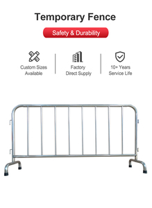 Fabricant chinois de barrières de sécurité portables en métal noir pour événements, clôtures de contrôle des foules, vente en gros - Product Image 2