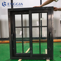 Ventana de vidrio transparente de doble acristalamiento para tienda, puerta de vidrio plegable acústica Lowe, ventanas corredizas impermeables de vidrio de aluminio