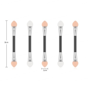 Lot de 100 applicateurs de fard à paupières jetables double face, applicateurs ovales à embout éponge, outils de maquillage pour les yeux, ensemble d'applicateurs de fard à paupières en vrac - Product Image 1