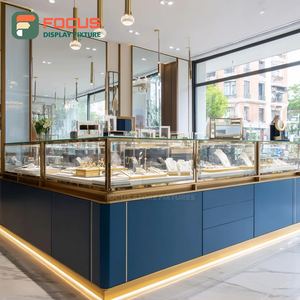 Minimalist Jewelry Retail Showcase System Tempered Glass Panel Brand Store Jewelry Cabinet - Product Image 2
