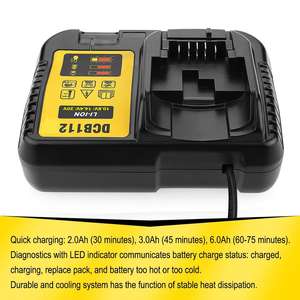 2.0A 10.8 à 20 V <span class=keywords><strong>Chargeur</strong></span> De Batterie pour <span class=keywords><strong>Dewalt</strong></span> Batterie DCB105 DCB201 DCB204 batterie <span class=keywords><strong>chargeur</strong></span> <span class=keywords><strong>rapide</strong></span> - Product Image 2