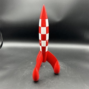 Nhà Máy Tùy Chỉnh <span class=keywords><strong>3D</strong></span> Nhựa Màu Đỏ Tên Lửa Mô Hình Trang Trí Thủ Công Mỹ Nghệ Giáng Sinh Đồ Trang Trí Cá Nhân Polyresin Bức Tượng Nhỏ - Product Image 2