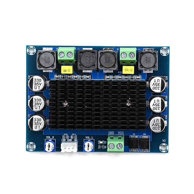 100W+100W TDA7498 Digital Power Amplifier Board Dual Channel Stereo Audio Class D Amplifier for Speaker DC12-32V XH-A113