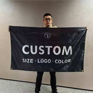 Флаг 150 x 90 см (3x5 футов) с сублимационной печатью на заказ, тканевый, для демонстрации, рекламный, с возможностью индивидуального дизайна - Product Image 3