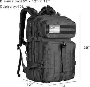 Mochila Táctica Deportiva Oxford de Fábrica - Mochila de Asalto Grande de 3 Días con Sistema Molle 40L - Product Image 3