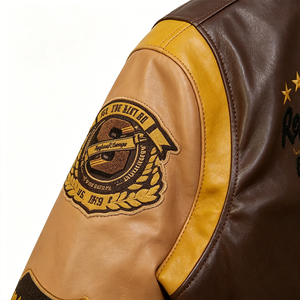 Oem Odm Leather <strong>Baseball</strong> Unisexvarsity Men's Jacket Custom Sleeve Oversized Embroidered Woolen Bomber Casual High Quality Jacket - Product Image 4