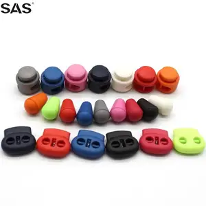 SAS-tope de bloqueo de cordón de plástico, suministro directo de fábrica, logotipo personalizado, tamaño transparente, negro, colorido