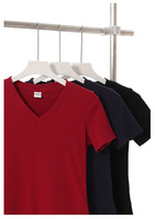 Vêtements de plage d'été pour femmes, t-shirt respirant à col en V, t-shirt à manches courtes pour femmes, t-shirt uni