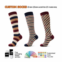 Chaussettes de compression infusées au cuivre, antibactériennes, anti-odeurs, hauteur genou, pour un confort et un soutien tout au long de la journée, chaussettes de sport