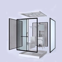 Salle de bain modulaire préfabriquée 2026 en promotion, salle de bain intégrée, cabine de douche en verre intégrée, kit de pods préfabriqués, salle de bain modulaire