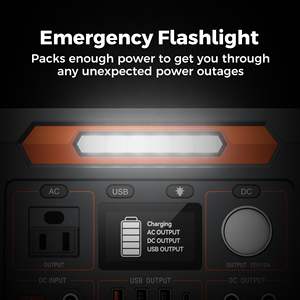 Station d'alimentation portable FlashFish 200W, générateur solaire 144.3Wh, batterie LiFePO4, sortie AC USB DC - Product Image 6