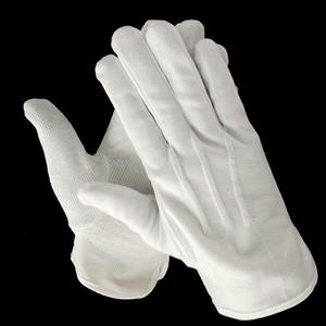 Hommes Femmes 100% Coton 3 Tendons Blanc Robe de <span class=keywords><strong>Cérémonie</strong></span> Formelle Pvc <span class=keywords><strong>Gants</strong></span> à Pointillés <span class=keywords><strong>Gants</strong></span> de Parade avec Boutons pour les Funérailles - Product Image 5