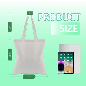 Tas Kanvas Katun Reusable Promosi OEM ODM 6oz 8oz Custom, Tas Belanja Polos Kosong - Product Image 6