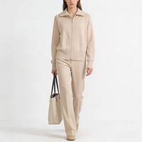 Pull en cachemire 100% personnalisé pour femme, col zippé, tricoté, décontracté, épais, pour l'automne