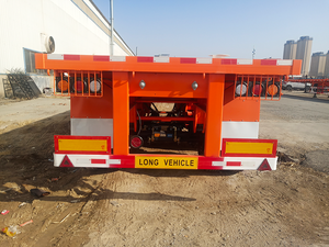 Hcsv 2 Trục Thép Container Bên Tường 40 Chân Xe Tải Nền Tảng Trailer Bán Nhà Máy Giá 40 Chân Chất Lượng Cao Xe Tải Rơ Moóc - Product Image 3