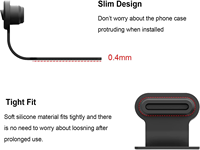 Bouchon anti-poussière en silicone anti-perte pour iPhone pour port de charge USB-C résistant à l'eau et à la poussière