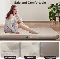 LGM 32 Poutres à spirale Twin Blow Airbed Matelas gonflable floqué pour camping voiture Double Valves Sac de transport pliable pour parc extérieur