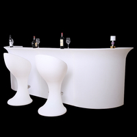 Table de bar LED pour la maison, 16 combinaisons de couleurs, comptoir portable, éclairage moderne, plastique, étanche IP65