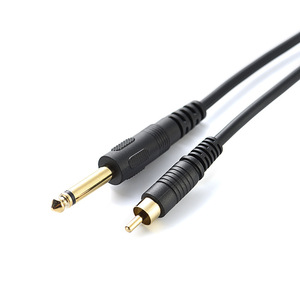 Cable de audio RCA a 6.35mm macho con conductor de cobre y blindaje trenzado para uso con micrófono - Product Image 2